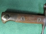 WWI WWII Italian Terni Model 1891 Carcano Bayonet With Leather And Brass Scabbard - 8 of 12
