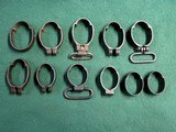 Lot of 11 assorted Remington, Springfield Barrel Bands & Swivels Marked with "U" - 1 of 12