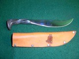 PEARCE CUSTOM POLISHED RAILROAD ROAD SPIKE KNIFE & SCABBARD - 7 of 9