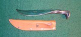 PEARCE CUSTOM POLISHED RAILROAD ROAD SPIKE KNIFE & SCABBARD - 1 of 9