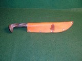 PEARCE CUSTOM POLISHED RAILROAD ROAD SPIKE KNIFE & SCABBARD - 9 of 9