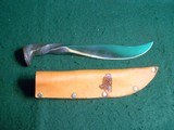PEARCE CUSTOM POLISHED RAILROAD ROAD SPIKE KNIFE & SCABBARD - 6 of 9