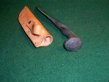 PEARCE CUSTOM POLISHED RAILROAD ROAD SPIKE KNIFE & SCABBARD - 8 of 9