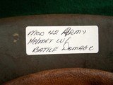 WWII German M-42 Nazi Helmet with Battle Damage & Decal - 5 of 9