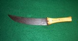 Large Native American, Indian Trade, Trapper, Buffalo Bone Handle Skinning Knife - 8 of 8