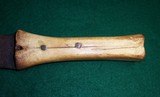 Large Native American, Indian Trade, Trapper, Buffalo Bone Handle Skinning Knife - 6 of 8