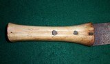 Large Native American, Indian Trade, Trapper, Buffalo Bone Handle Skinning Knife - 7 of 8