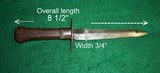 Antique Dirk, Boot Knife, Dagger Civil War Era - 3 of 12
