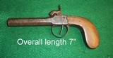 Antique Belgian Percussion Coat, Muff Boot Pistol 42cal - 2 of 15