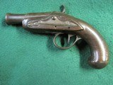 Antique Percussion Queen Anne Style Canon Barrel Pocket PARTS Pistol - 3 of 9