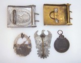 5 WWII German Nazi Belt Buckles Medals - 3 of 7