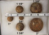 Dug Civil War Relics-Display Box of 6 Small Canon Ball & Grape Shot - 3 of 4