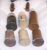 6 Civil War Dug Bullets in a Display Case - 4 of 5