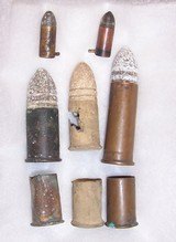 6 Civil War Dug Bullets in a Display Case - 2 of 5
