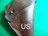 WWII Era US Army M2 Leather Holster for Colt & S&W M1917 Revolver Textan 1942 - 9 of 10