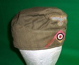 Nazi WWII German Tropical Panzer M38 Overseas Feldmutze Cap Hat - 5 of 10