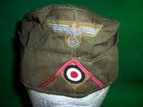 Nazi WWII German Tropical Panzer M38 Overseas Feldmutze Cap Hat - 9 of 10