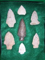 Native American Indian Arrowhead Relics Points Display A - 2 of 12