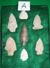 Native American Indian Arrowhead Relics Points Display A - 12 of 12
