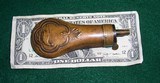 Antique Small Primer Pistol Powder Flask Pheasant Black Powder Muzzle Loading - 1 of 8