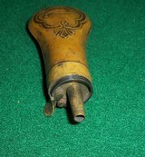 Antique Small Primer Pistol Powder Flask Pheasant Black Powder Muzzle Loading - 4 of 8