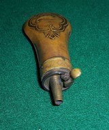 Antique Small Primer Pistol Powder Flask Pheasant Black Powder Muzzle Loading - 5 of 8