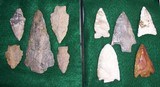 Two Native American Indian Arrowhead Relics Points Display - 3 of 3