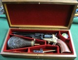 Cased Navy 1851 .36 cal percussion, revolver, made in Italy, ASM Armi San Marco black powder - 3 of 11