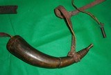 Antique Powder horn and bag Black Powder Muzzleloading - 4 of 7