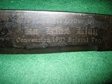 KU KLUX KLAN 1907 CO0NVENTION BRISTOL TENN LARGE BOWIE KNIFE - 1 of 9