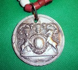 HUDSON BAY STYLE FUR TRADE CHARLES II PENDANT GORGET & BEAD NECKLACE - 7 of 13