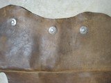Antique Western Cowboy Leather Batwing Chaps marked "DR" - 10 of 12