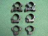 Three sets Scope rings Sako, Ruger, Leupold 1" - 9 of 12