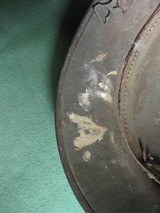 WWI WWII German Helmet with Bullet or Shrapnel Hole - 11 of 12