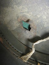 WWI WWII German Helmet with Bullet or Shrapnel Hole - 9 of 12