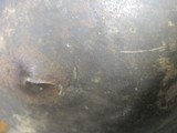 WWI WWII German Helmet with Bullet or Shrapnel Hole - 5 of 12