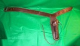 Lawrence Leather SA Holster & Belt 44/45 cal Waist 36" to 41" RH Model 79 - 2 of 12