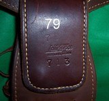 Lawrence Leather SA Holster & Belt 44/45 cal Waist 36" to 41" RH Model 79 - 11 of 12