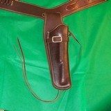 Lawrence Leather SA Holster & Belt 44/45 cal Waist 36" to 41" RH Model 79 - 1 of 12