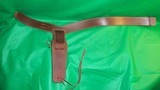 Lawrence Leather SA Holster & Belt 44/45 cal Waist 36" to 41" RH Model 79 - 3 of 12