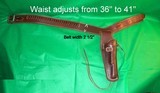 Lawrence Leather SA Holster & Belt 44/45 cal Waist 36" to 41" RH Model 79 - 10 of 12