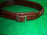 Lawrence Leather SA Holster & Belt 44/45 cal Waist 36" to 41" RH Model 79 - 7 of 12