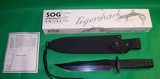 SOG Midnight Tigershark Knife with Sheath & Box NEW OLD STOCK - 1 of 11