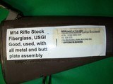 USGI US M14 Fiberglass Rifle Stock With Butt Plate & other Metal - 2 of 20