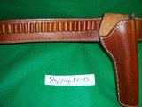Western Leather Belt & Holster by The Carver 44/45 cal Waist 39-43" - 9 of 11