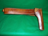 Western Leather Belt & Holster by The Carver 44/45 cal Waist 39-43" - 3 of 11