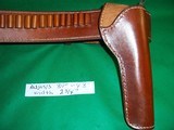 Western Leather Belt & Holster by The Carver 44/45 cal Waist 39-43" - 8 of 11