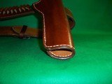 Western Leather Belt & Holster by The Carver 44/45 cal Waist 39-43" - 7 of 11