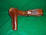 Western Leather Belt & Holster by The Carver 44/45 cal Waist 39-43" - 2 of 11