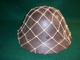 Original WWII Japanese Imperial Naval Landing Forces Marines Helmet w/ Net & Emblem - 5 of 12